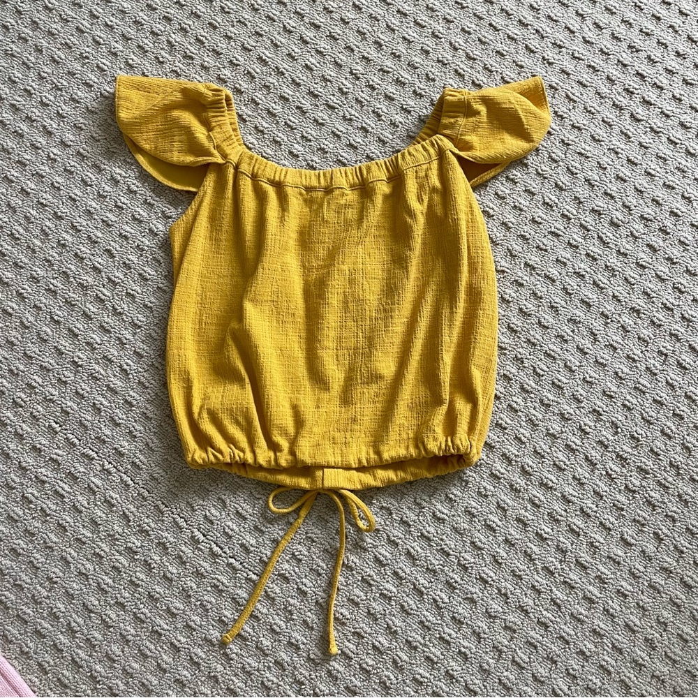Madewell Yellow Blouse - Picture 2 of 3